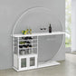 Risley 2-door Circular LED Wine Cabinet White High Gloss