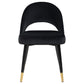 Lindsey Arched Back Upholstered Side Chairs Black (Set of 2)