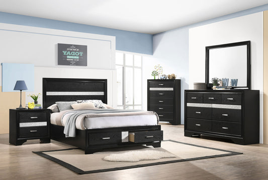 Miranda 4-piece Full Bedroom Set Black