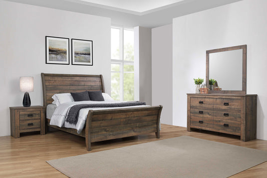Frederick 4-piece California King Bedroom Set Weathered Oak