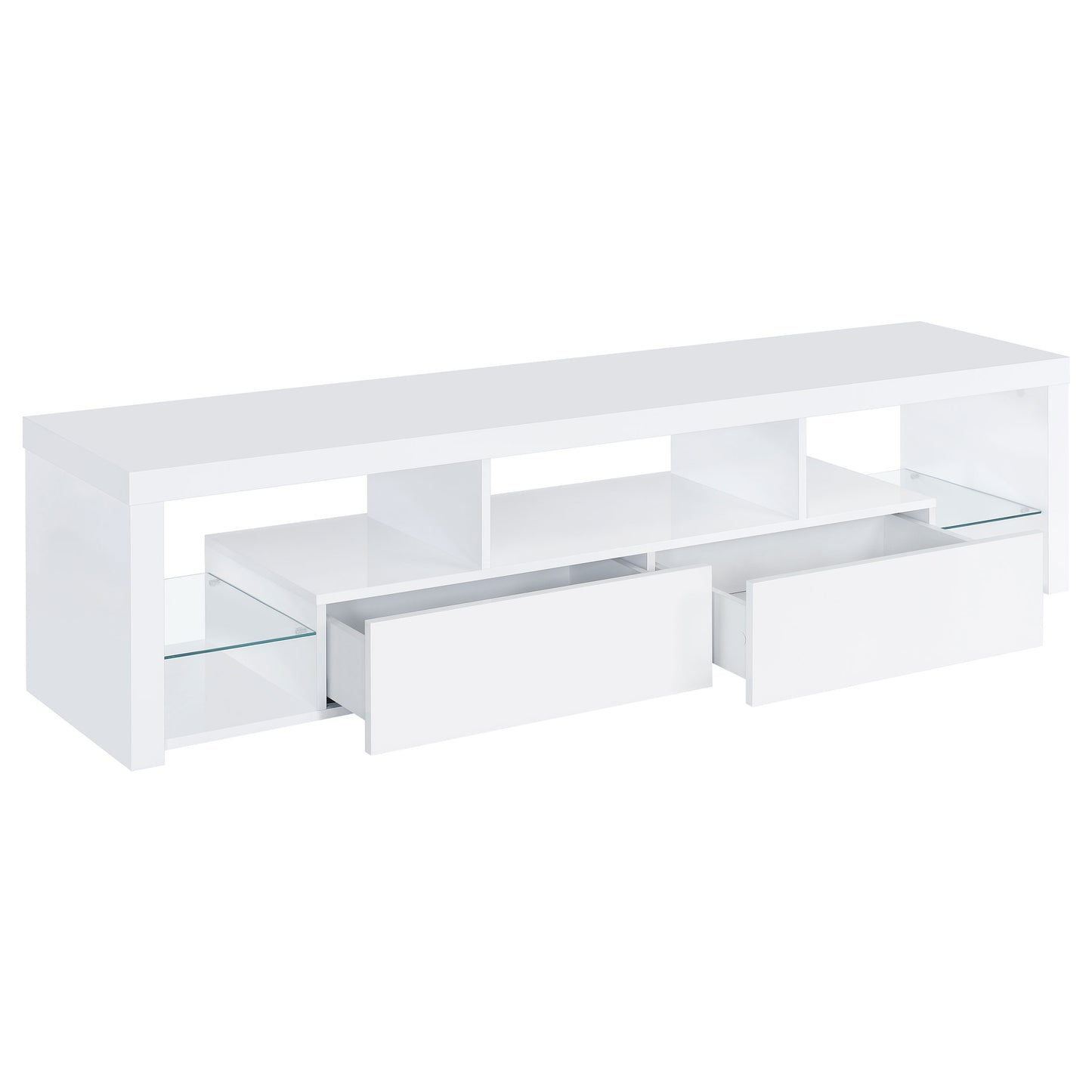 Jude 3-piece Entertainment Center With 71" TV Stand White High Gloss