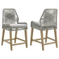 Nakia Woven Rope Back Counter Height Stools (Set of 2)