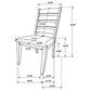 Danvers Ladder Back Dining Side Chair Brown Oak (Set of 2)