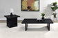 Devar Square Engineered Laminate End Side Table Black