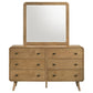 Robyn 6-drawer Bedroom Dresser and Mirror Light Ash