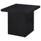 Devar Square Engineered Laminate End Side Table Black
