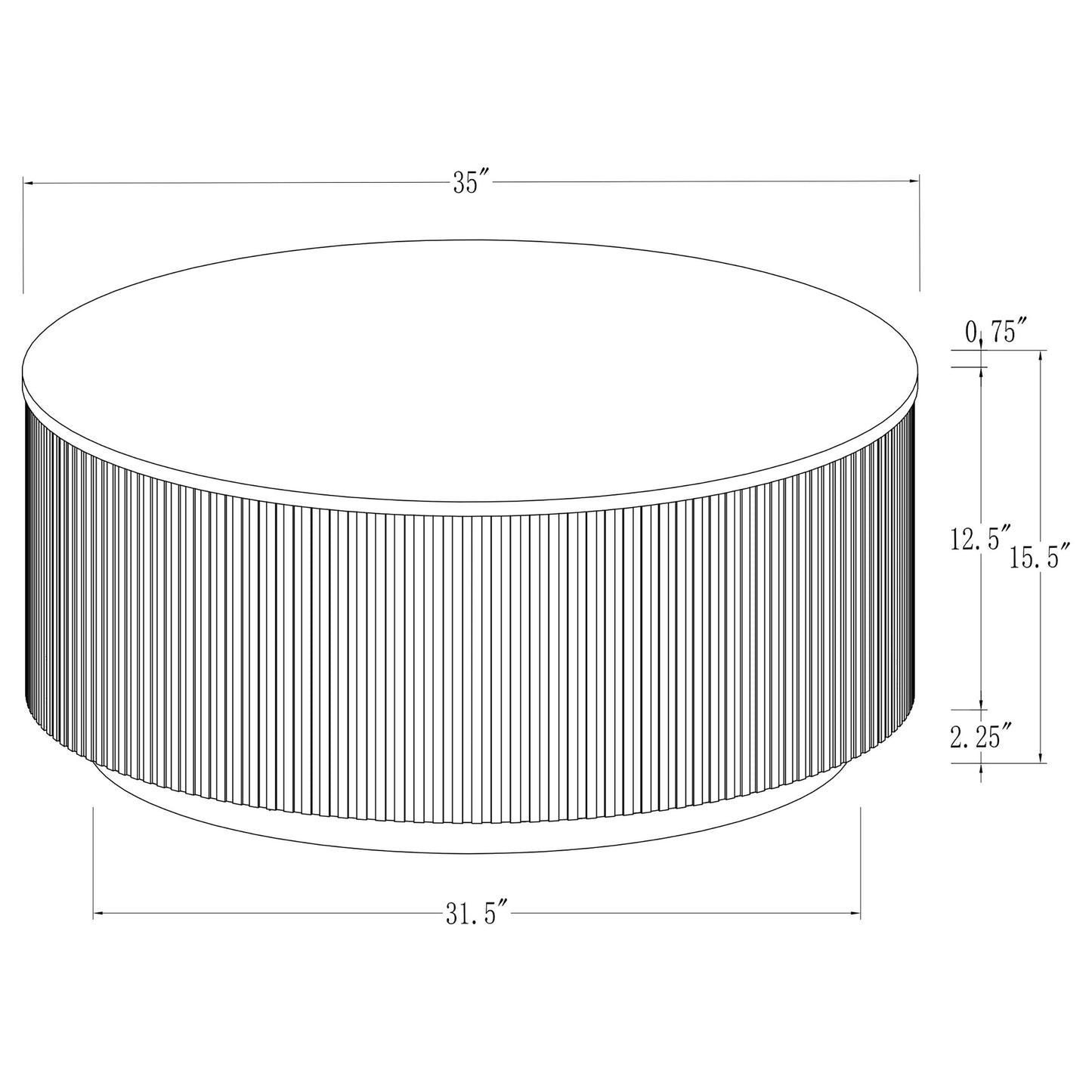 Jason 2-piece Round Marble Coffee and End Table Set White