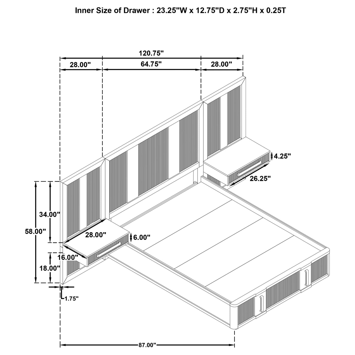 Terrace 6-piece Queen Panel Bedroom Set Ash Brown