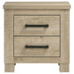 Oakglen 2-drawer Nightstand Bedside Table Weathered Oak