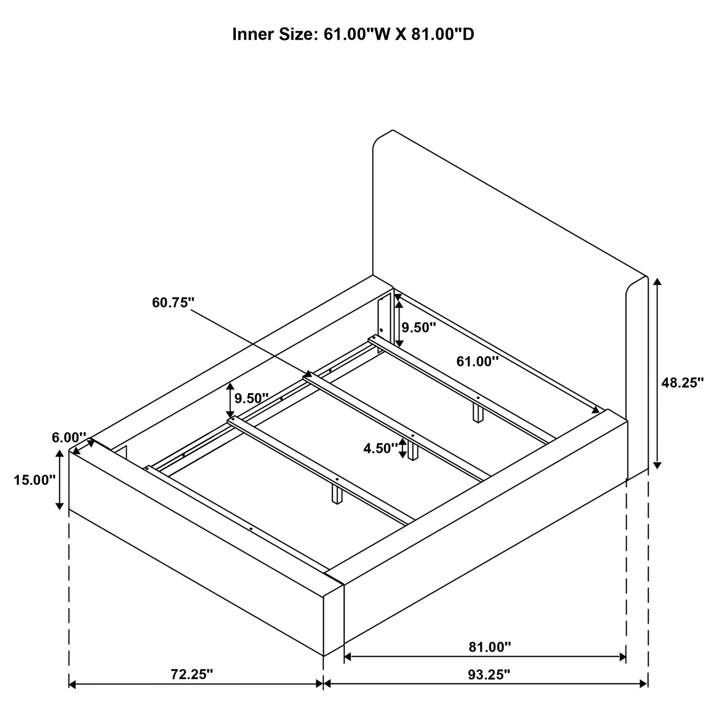 Rebecca Faux Fur Upholstered Queen Bed Cream