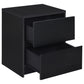 Westpark 2-drawer Nightstand LED Lights and USB Black