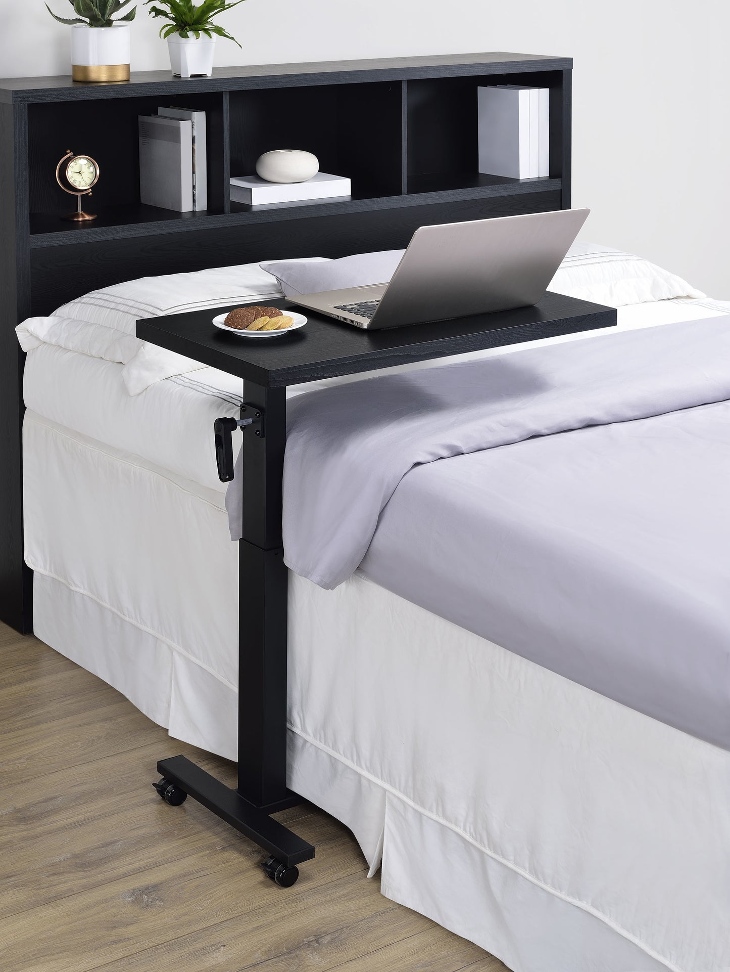 Westpark Height Adjustable Mobile Bedroom C-Table Black
