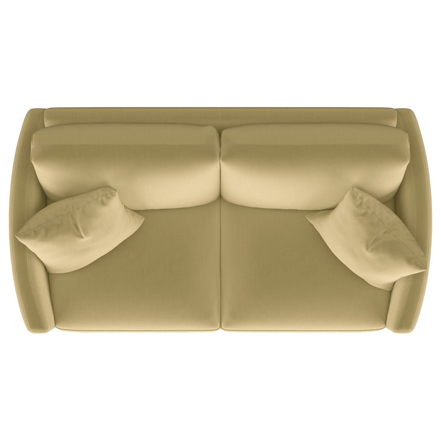 Corliss Upholstered Curved Track Arm Loveseat Camel