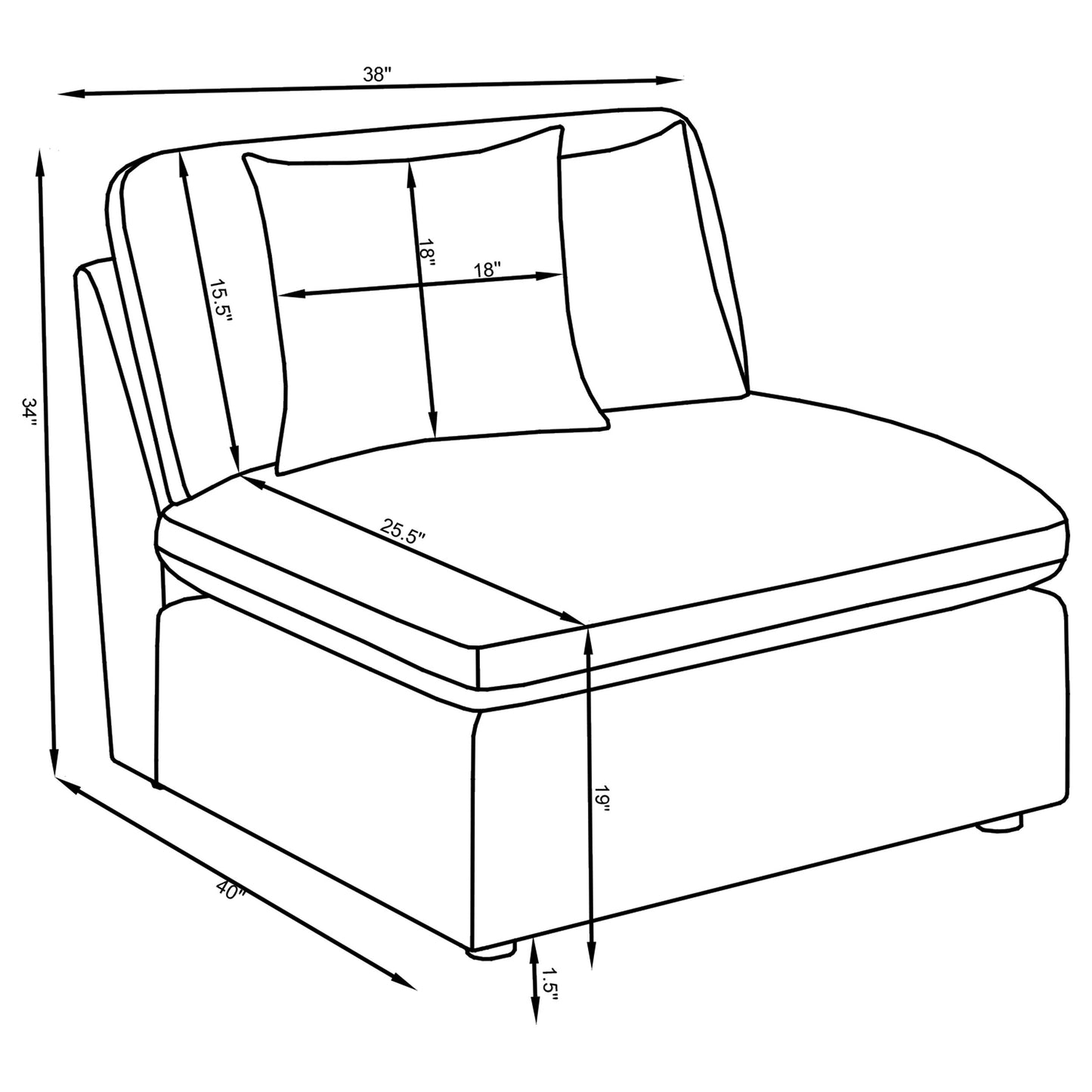 Hobson 5-piece Upholstered Modular Sectional Sofa Ivory