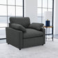 Collins Upholstered Power Recliner Chair Dark Grey