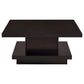Reston 3-piece Square Coffee and End Table Set Cappuccino