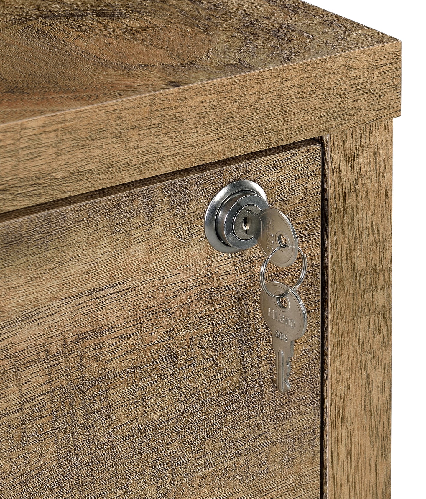 Westpark 3-shelf Bookcase USB and Lockable Drawer Mango