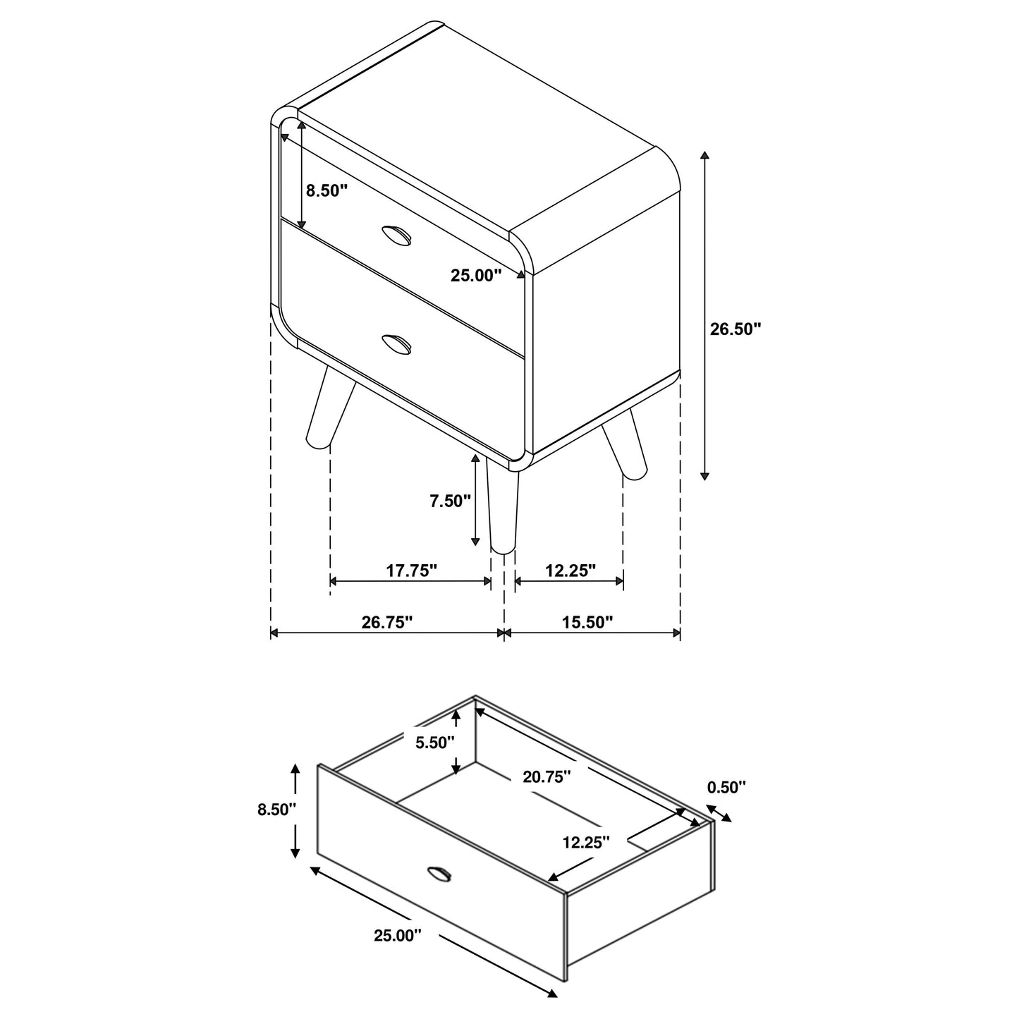 Robyn 4-piece Full Bedroom Set Light Ash