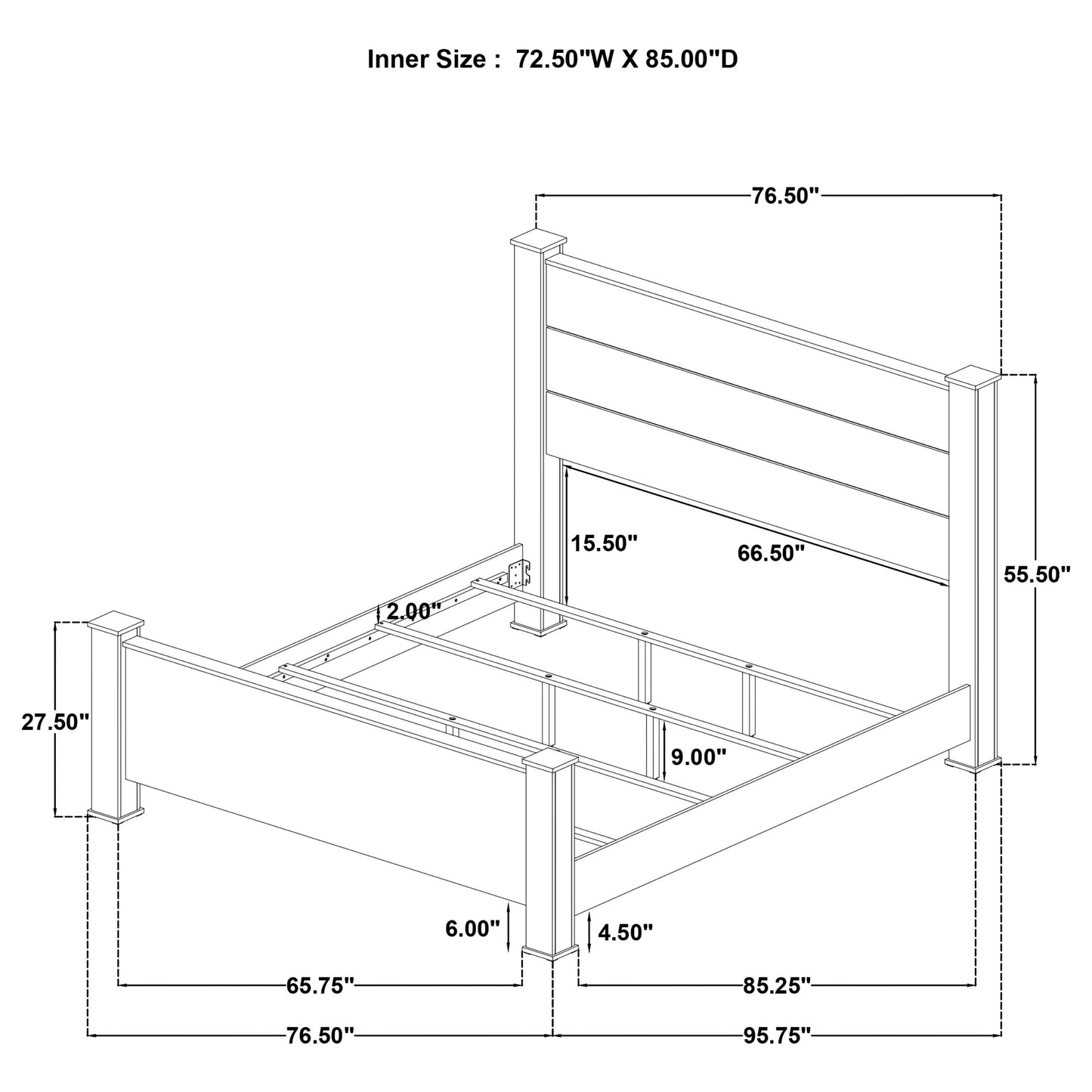 Oakglen 4-piece California King Bedroom Set Weathered Oak
