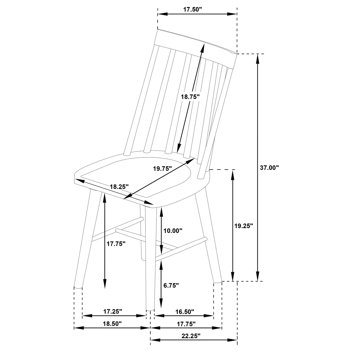 Middleton 6-piece Extension Leaf Dining Set Brown and Black