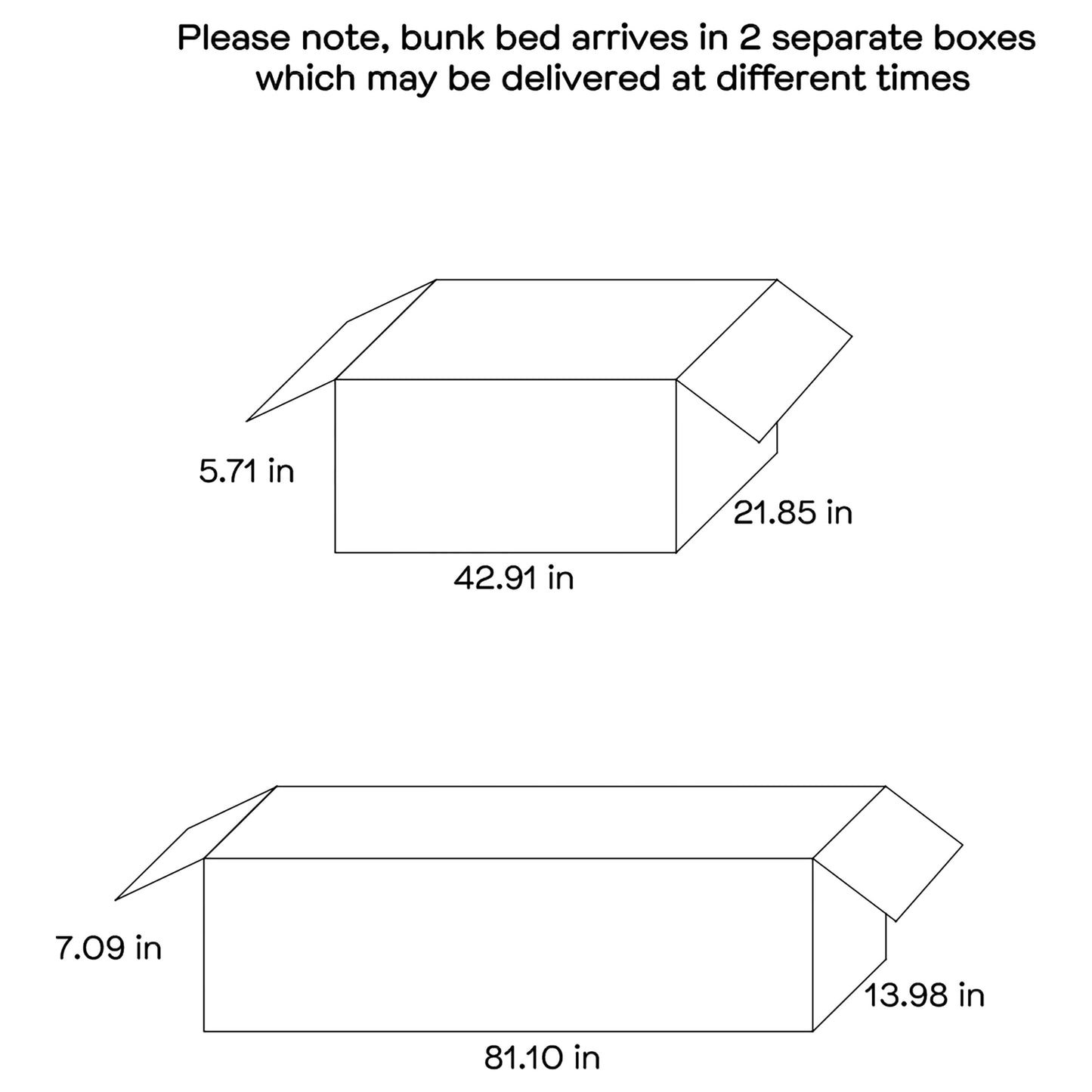 Flynn Wood Twin Over Twin Bunk Bed with Mattress Weathered Brown