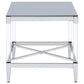 Lindley 3-piece Square Coffee and End Table Set Chrome