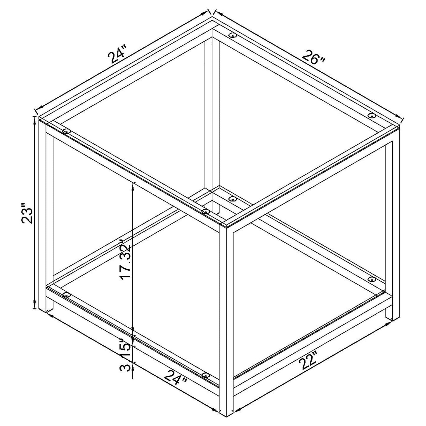 Trini 2-piece Coffee and End Table Set Black Nickel