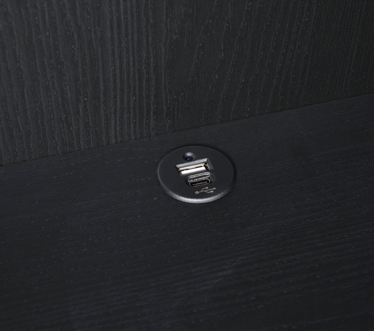 Westpark 3-piece Wall Unit Bookcase Set with USB Black