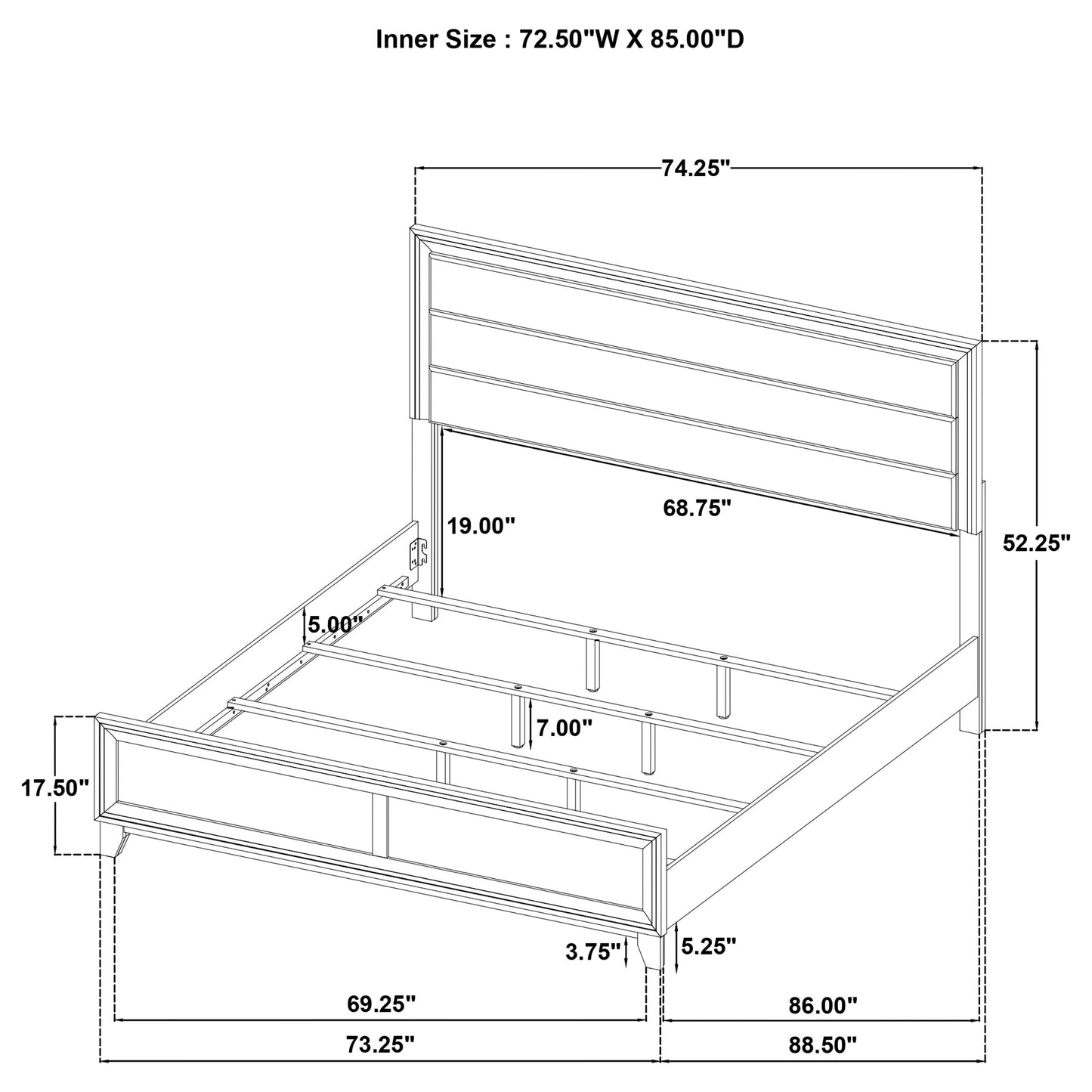 Welsley 4-piece California King Bedroom Set Walnut