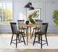 Andrews 5-piece Round Counter Dining Set Light Ash and Black