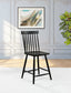 Andrews Windsor Counter Height Dining Side Chair Black (Set of 2)