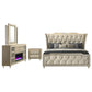 Lorient 4-piece Queen Bedroom Set Ivory and Camel
