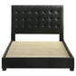 Medley Genuine Leather Queen Panel Platform Bed Black