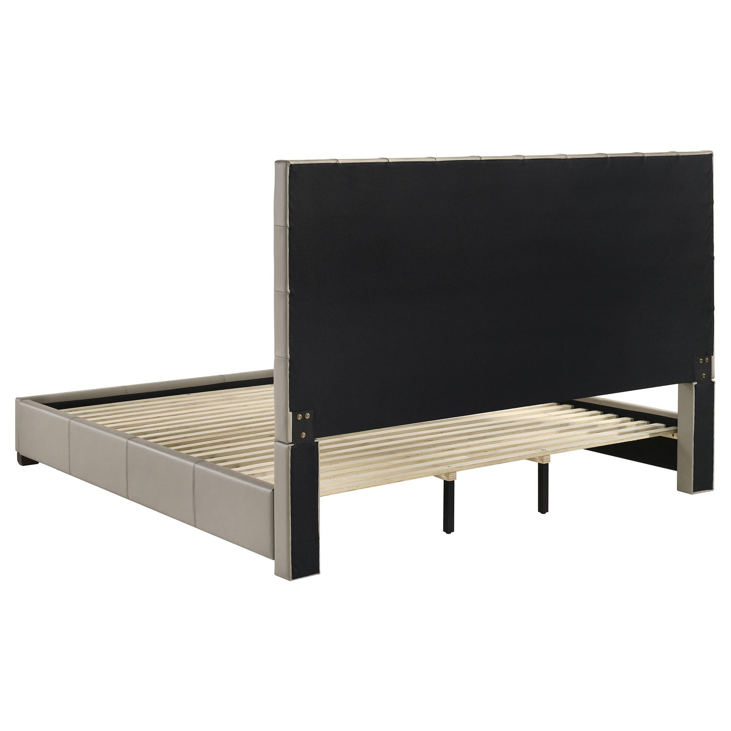 Medley Genuine Leather Eastern King Platform Bed Tan