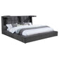 Dreux Upholstered California King Panel Platform Bed Grey