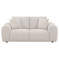 Burnett Chenille Upholstered Wide Arm Loveseat Ivory
