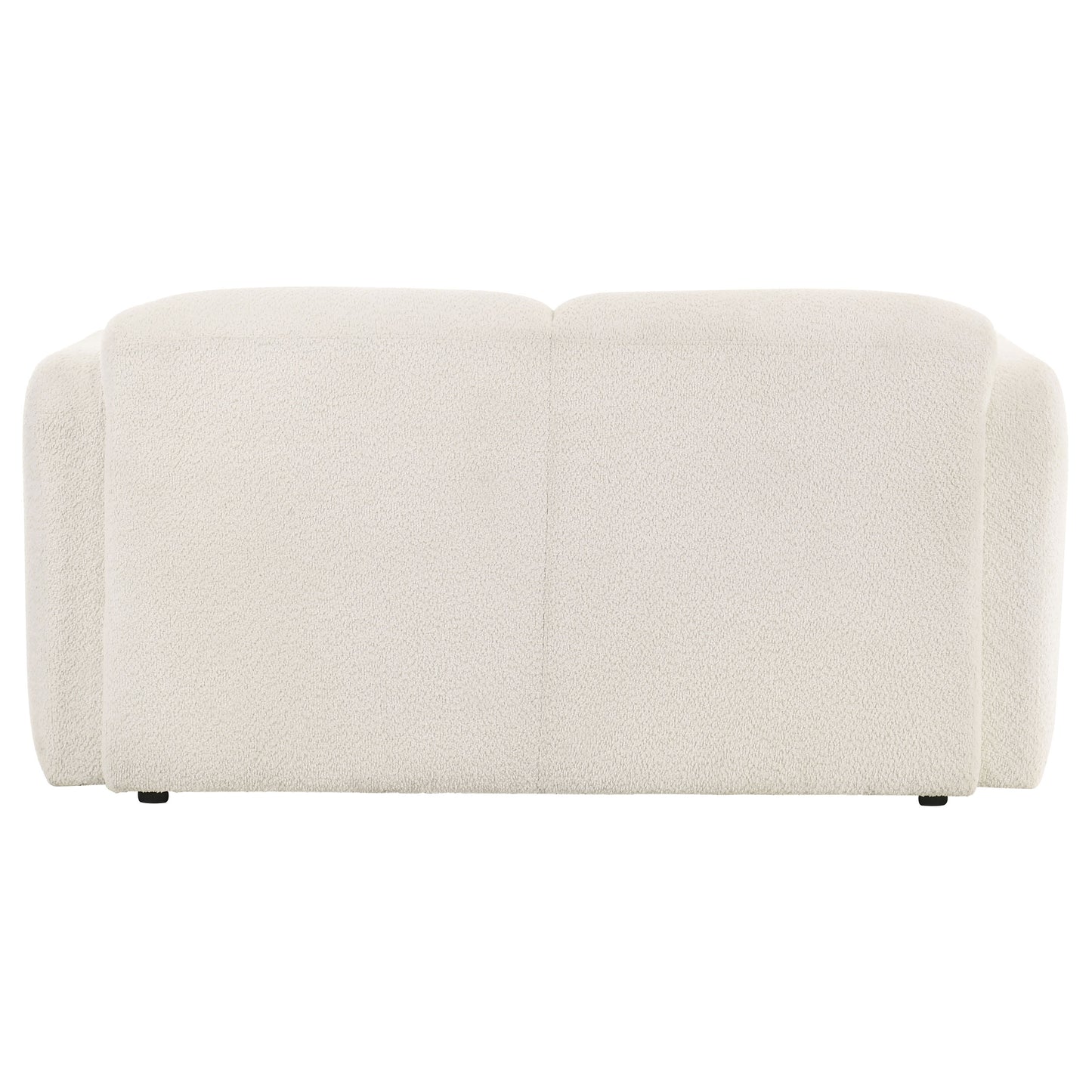 Dorset Fabric Upholstered Round Track Arm Loveseat White