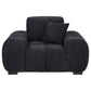 Octavia Upholstered Track Arm Accent Chair Black