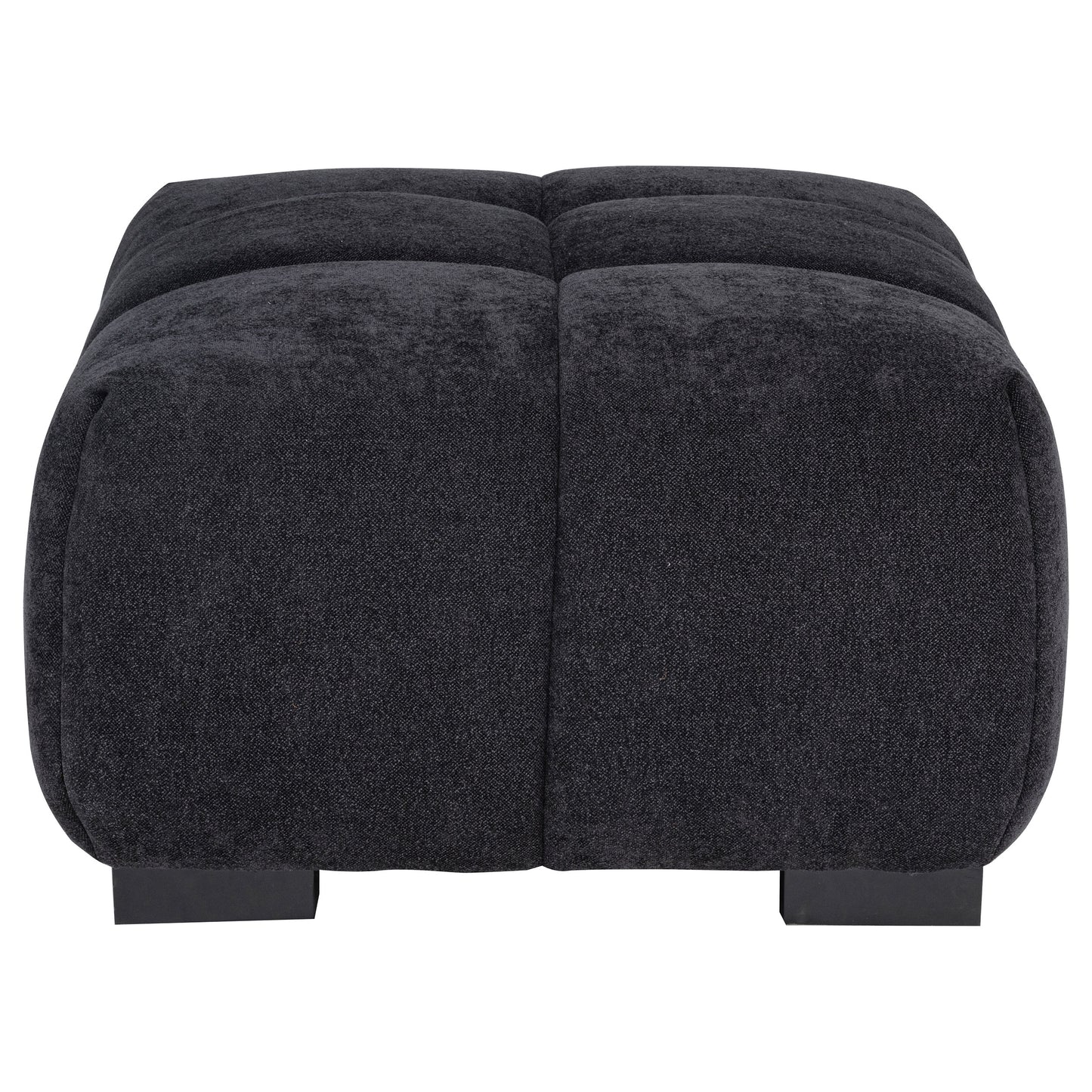 Octavia Upholstered Rectangular Ottoman Black