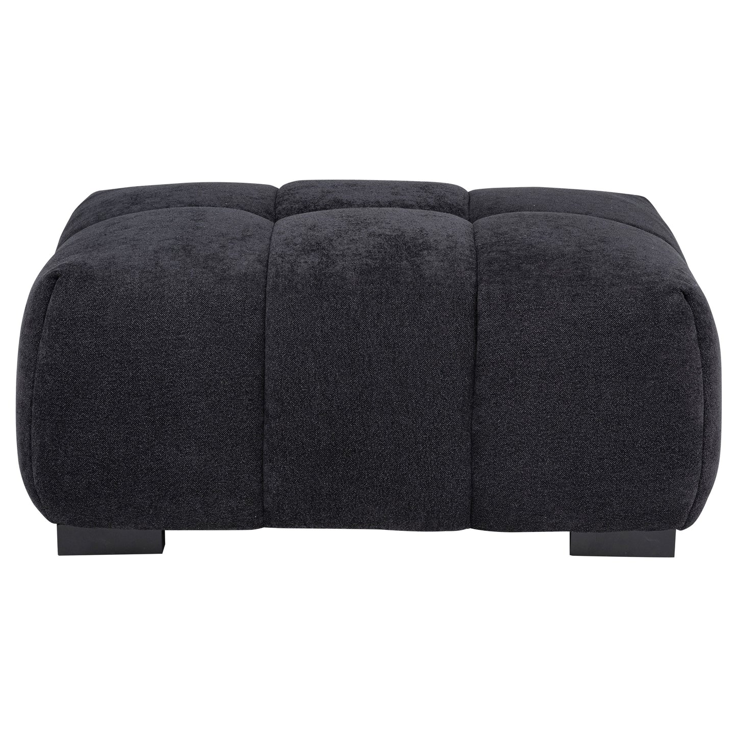 Octavia Upholstered Rectangular Ottoman Black