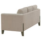 Islington Fabric Upholstered Panel Arm Sofa Taupe