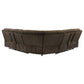 Atkinson Upholstered Reclining Sectional Sofa Chocolate