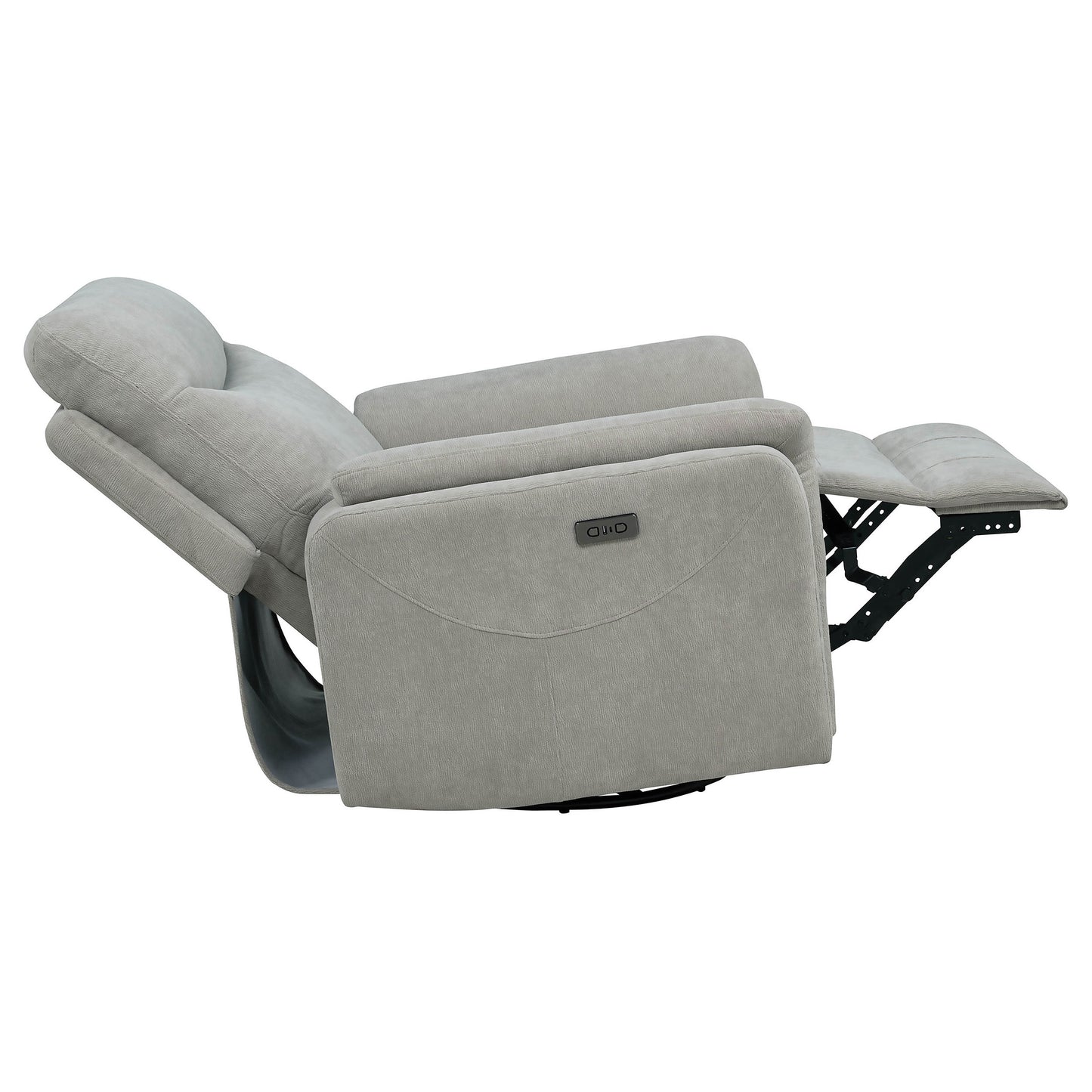 Adler Upholstered Power Swivel Glider Recliner Ivory