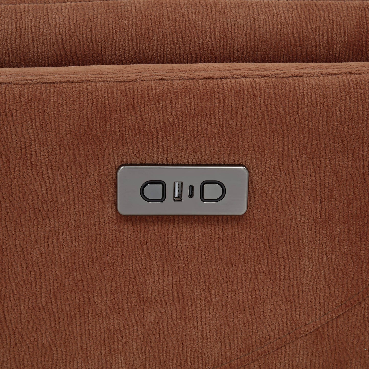 Adler Upholstered Power Swivel Glider Recliner Rust