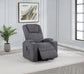 Louie Chenille Upholstered Power Lift Massage Chair Grey