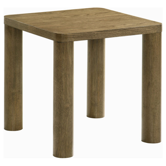 Castlewood Engineered Wood Accent Side End Table Brown Oak