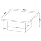Devar Square Engineered Wood Cocktail Coffee Table Dark Pine