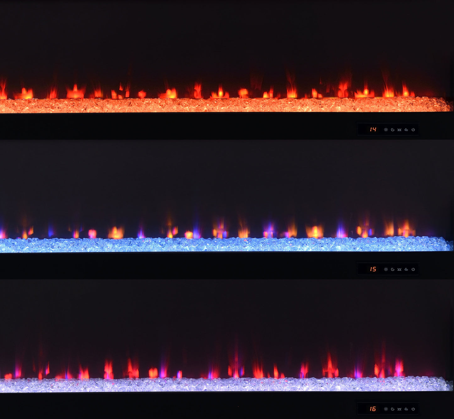 Deiter 79-inch TV Stand Fireplace Media Console Black