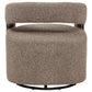 Westhill Boucle Upholstered Swivel Accent Chair Rocky Road