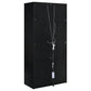 Riva 4-door Tall Accent Display Cabinet LED Lighting Black